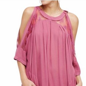 NWT Free People Cold Shoulder Top Pink